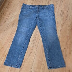 Mossimo Womens Mid Rise Straight Faded Blue Denim Jeans💙 Sz 16R